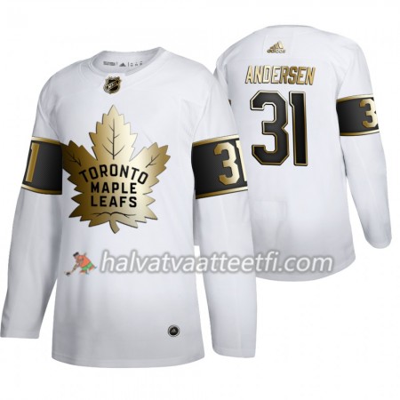 Miesten NHL Toronto Maple Leafs Pelipaita Frederik Andersen 31 Adidas 2019-20 Golden Edition Valkoinen Authentic